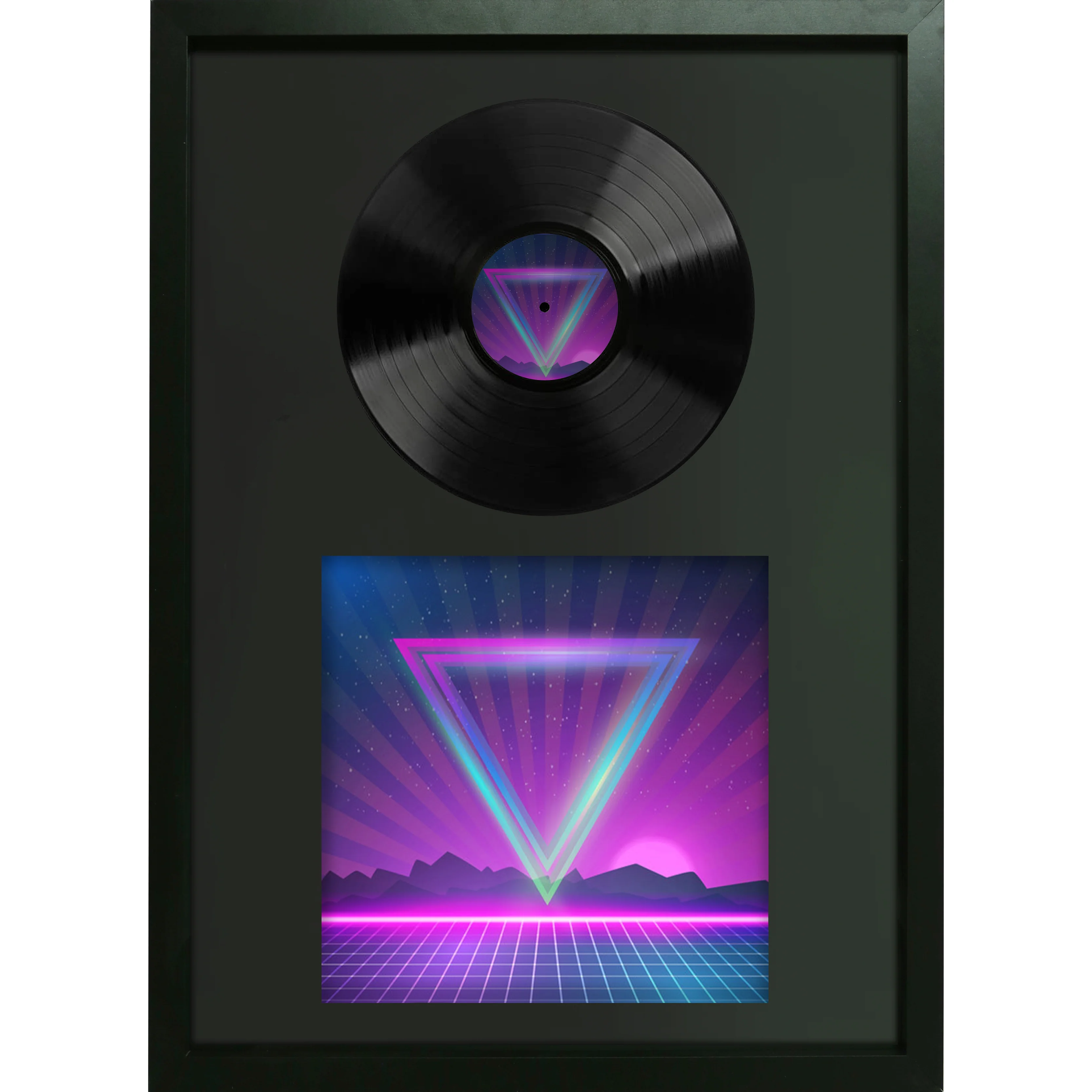 GB Eye 19.6" x 27.5" Album & Vinyl Collector Frame, FSC Black Wood Poster Frame, Scratch Proof Glazing, Vertical and Horizontal Wall Mounting, Set of 2 - Image 3