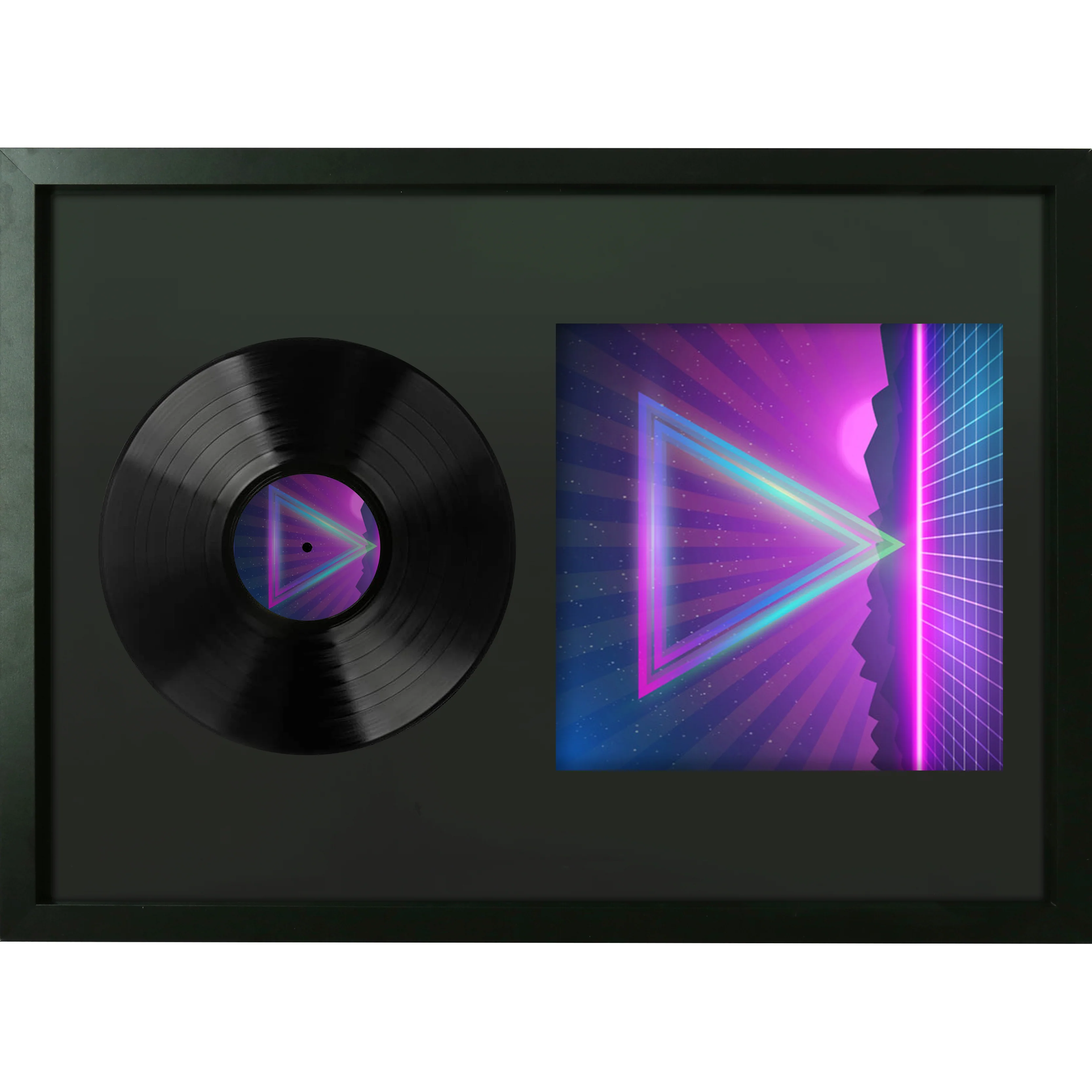 GB Eye 19.6" x 27.5" Album & Vinyl Collector Frame, FSC Black Wood Poster Frame, Scratch Proof Glazing, Vertical and Horizontal Wall Mounting, Set of 2 - Image 4
