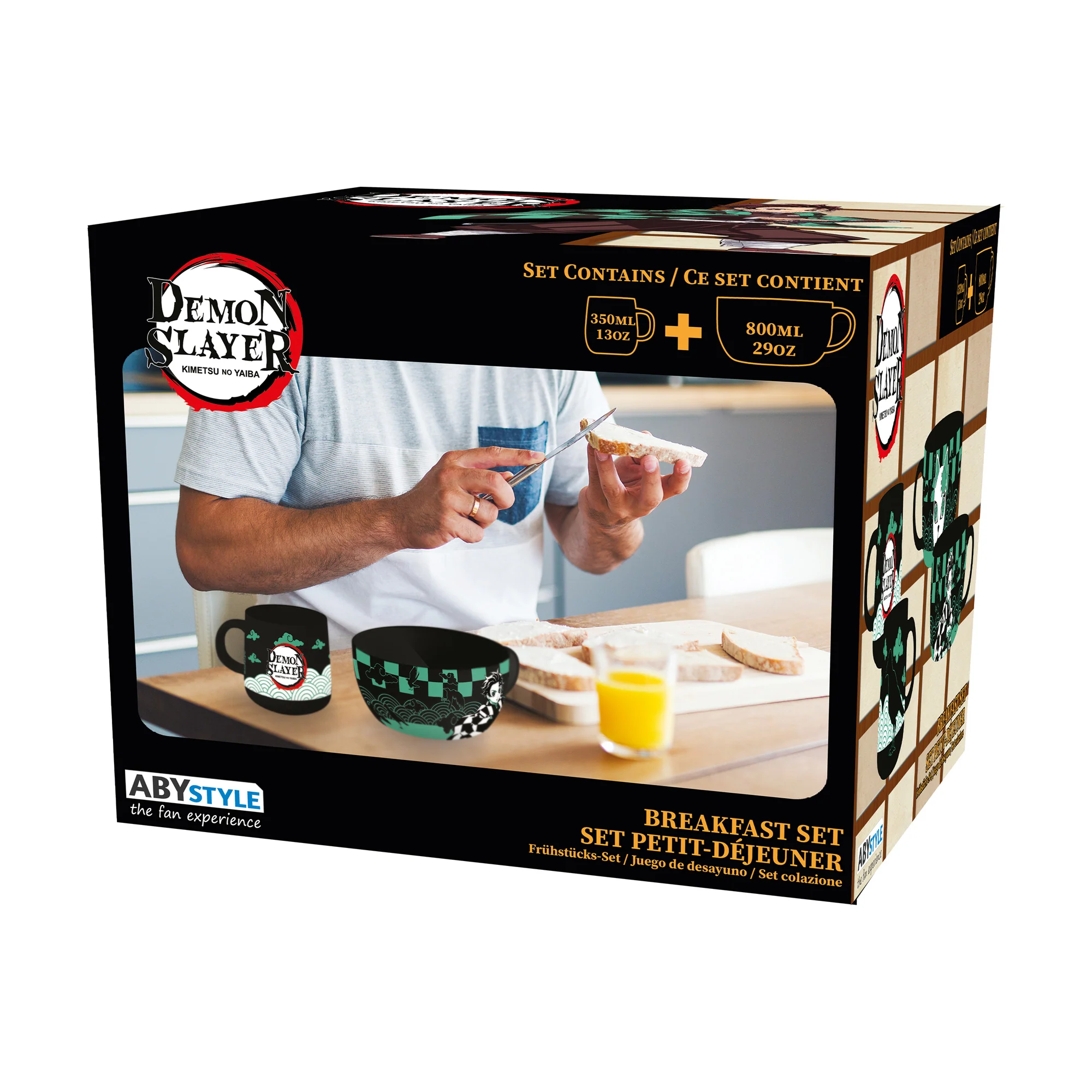 ABYstyle Demon Slayer Kimetsu No Yaiba Breakfast Set with Tanjiro Kamado Inclues Mug 13oz and Bowl 29oz - Image 5