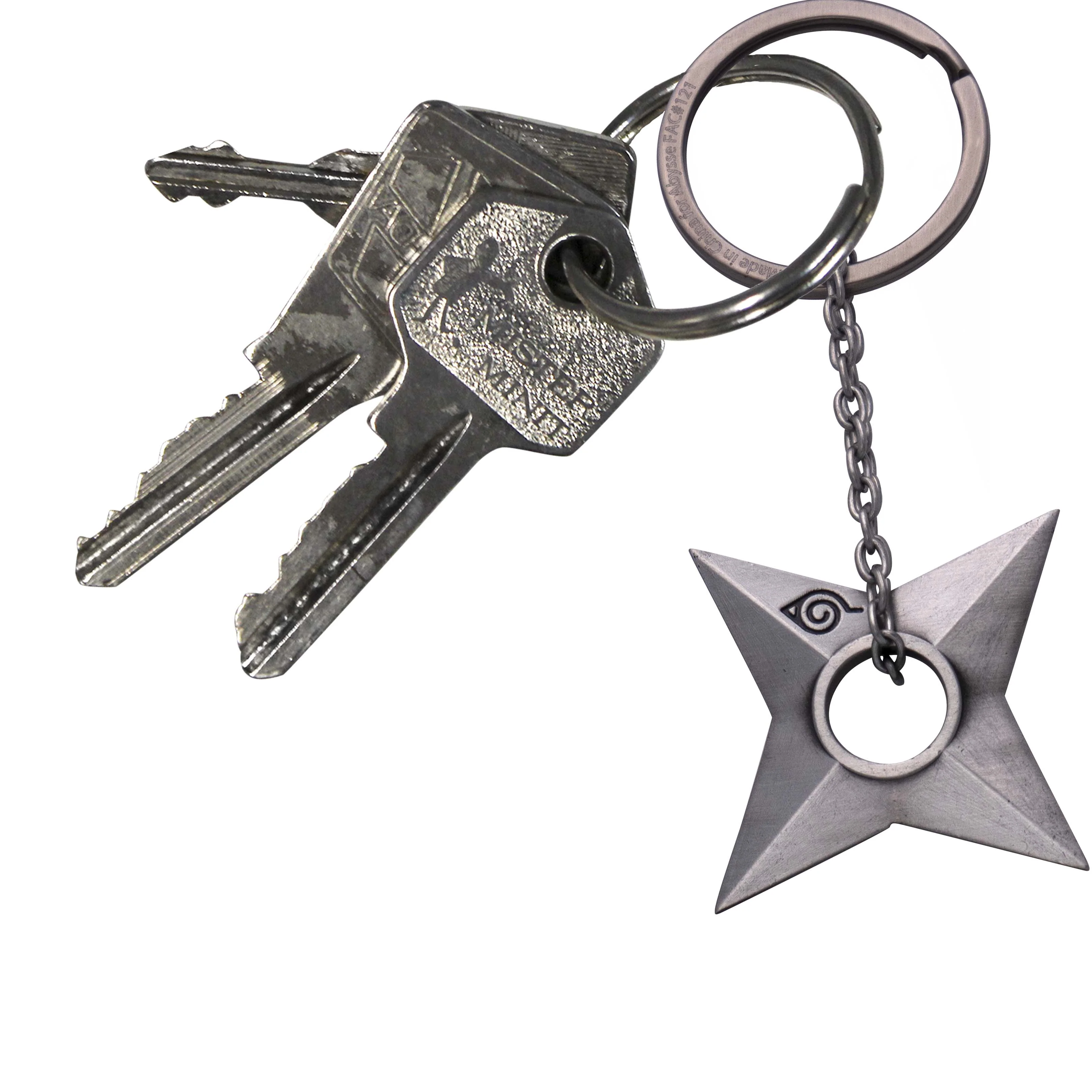 ABYstyle Naruto Shippuden Konoha Metal Keychain 1.3" x 1.3" - Image 3