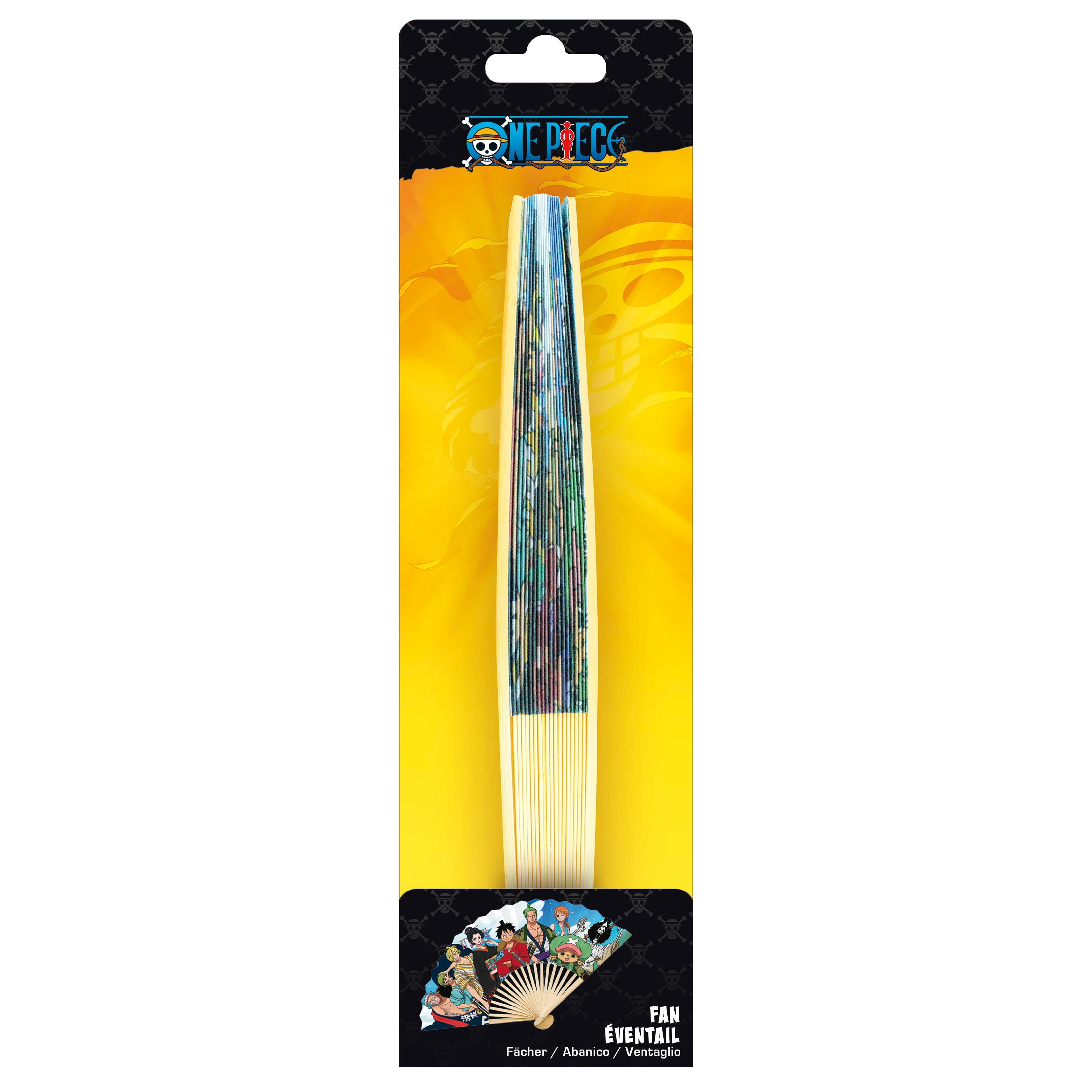 ABYstyle One Piece Straw Hat Crew Wano olding Handheld Fan 17.7" - Image 3