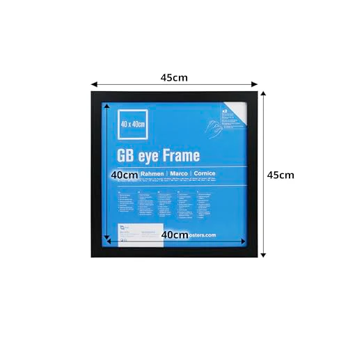 Gb Eye 16" x 16" Contemporary Black Wooden Picture Frame Set of 3 Wall Mounting - Image 3