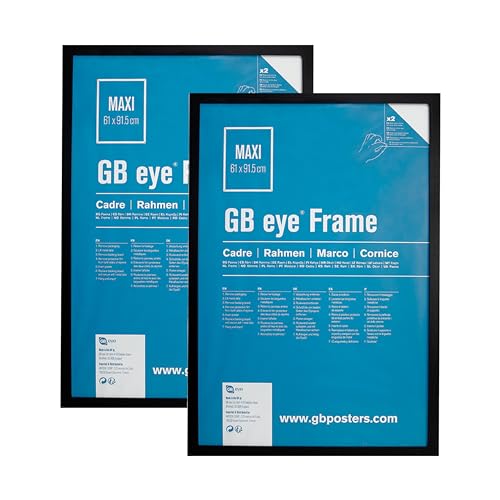 GB Eye Black Wooden Maxi Poster Frame 24" x 36" Twin Pack Gallery Poster Wall Picture Frame - Image 6