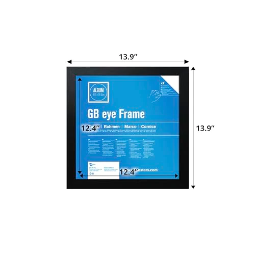 Gb Eye Music Record Made to Display Vinyl Records Twin Pack LP Record Frame Vinyl Covers Black Frame 12.5" x 12.5" - Image 4