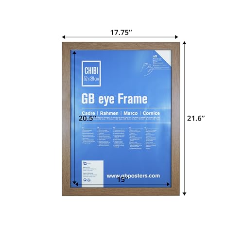 Gb Eye Oak Wooden Picture Poster Frame 20.5" x 15" Set of 5 Vertical and Horizontal - Image 4