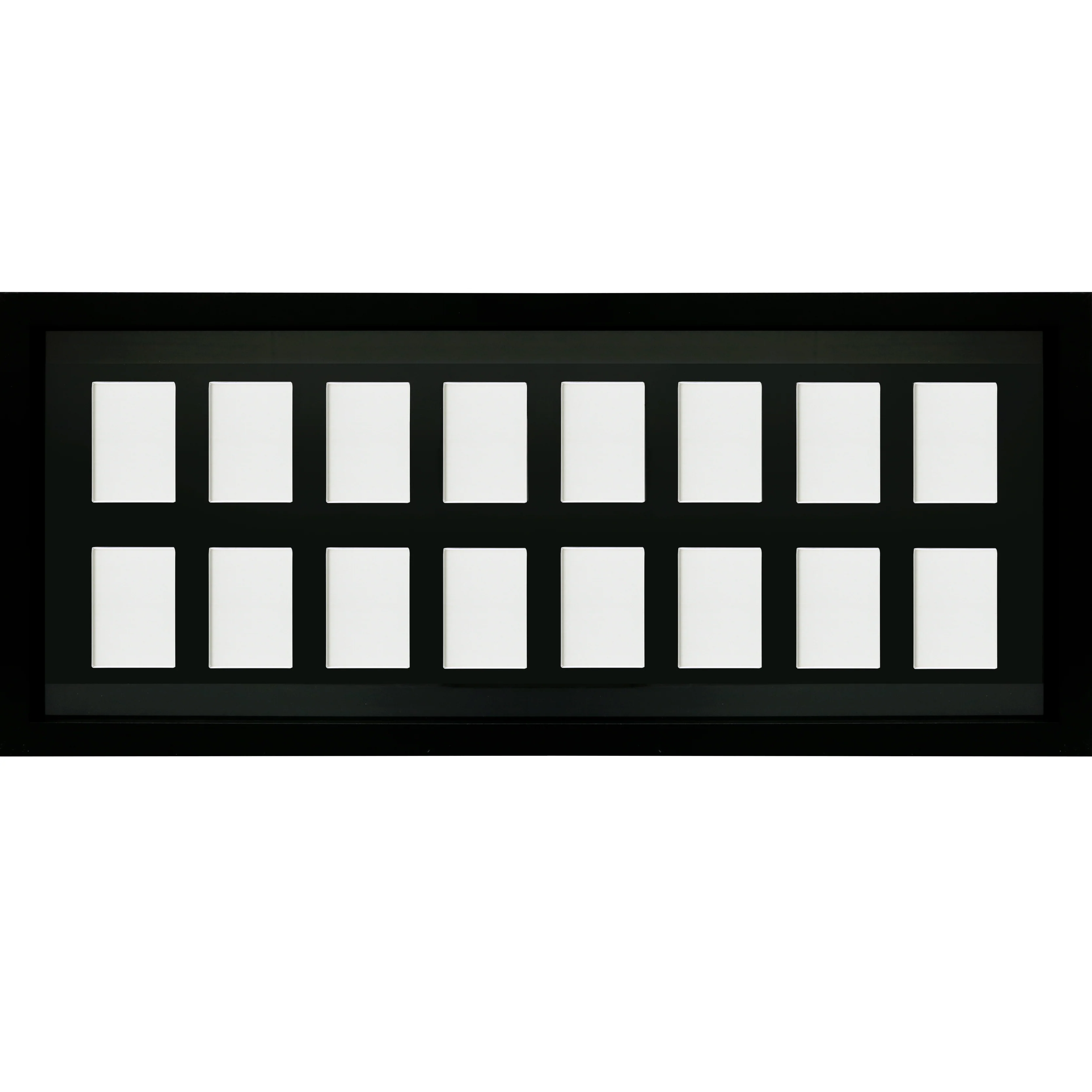 GB eye Trading Card Collector Frame 16 Position Black Wooden Frame 12" x 30" Twin Pack - Image 3