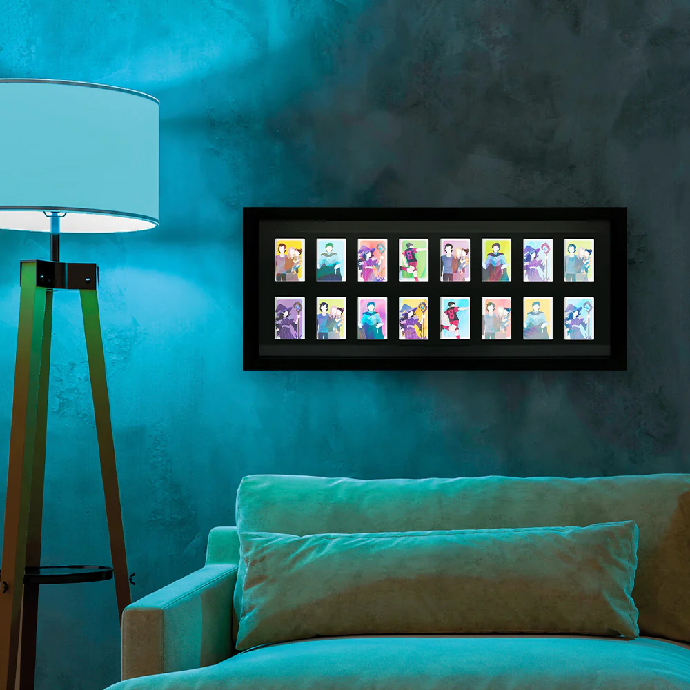 GB eye Trading Card Collector Frame 16 Position Black Wooden Frame 12" x 30" Twin Pack - Image 8