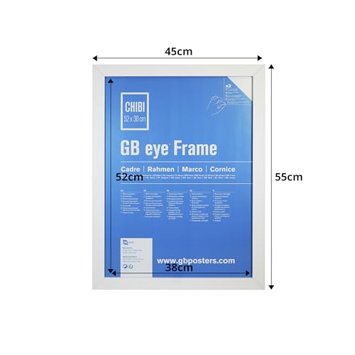 Gb Eye White Wooden Picture Poster Frame 22" x 17" Set of 3 Vertical and Horizontal - Image 4