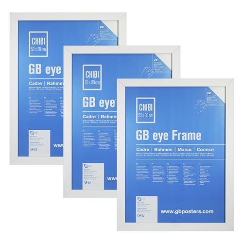 Gb Eye White Wooden Picture Poster Frame 22" x 17" Set of 3 Vertical and Horizontal - Image 6
