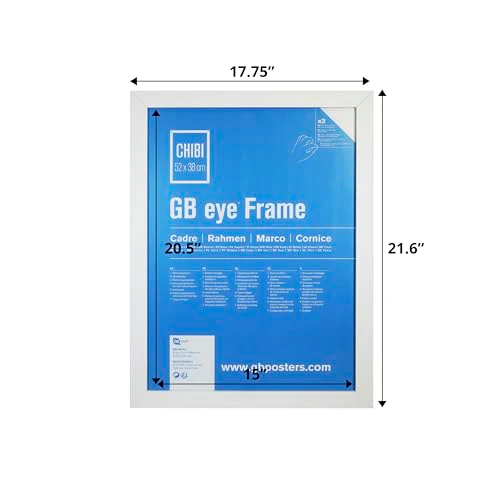 Gb Eye White Wooden Picture Poster Frame 22" x 17" Set of 5 Vertical and Horizontal - Image 5