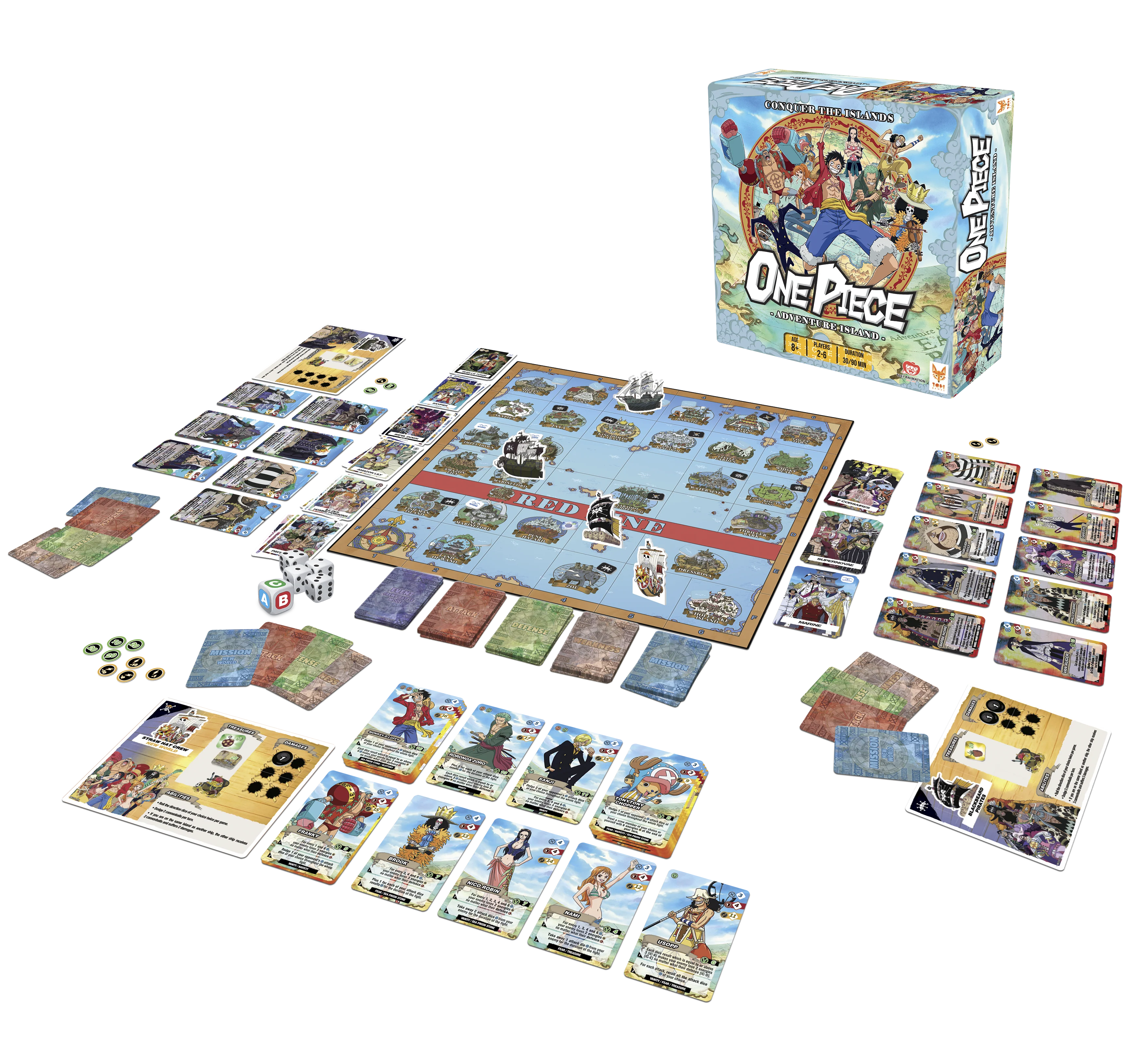 One Piece Adventure Island | Board Game | from TOPI Games | Assemble Your Pirate Crew and Sail The High Seas with Luffy and The Strawhats | 2-8 Players | 30-45 Min | Ages 8+ - Image 3