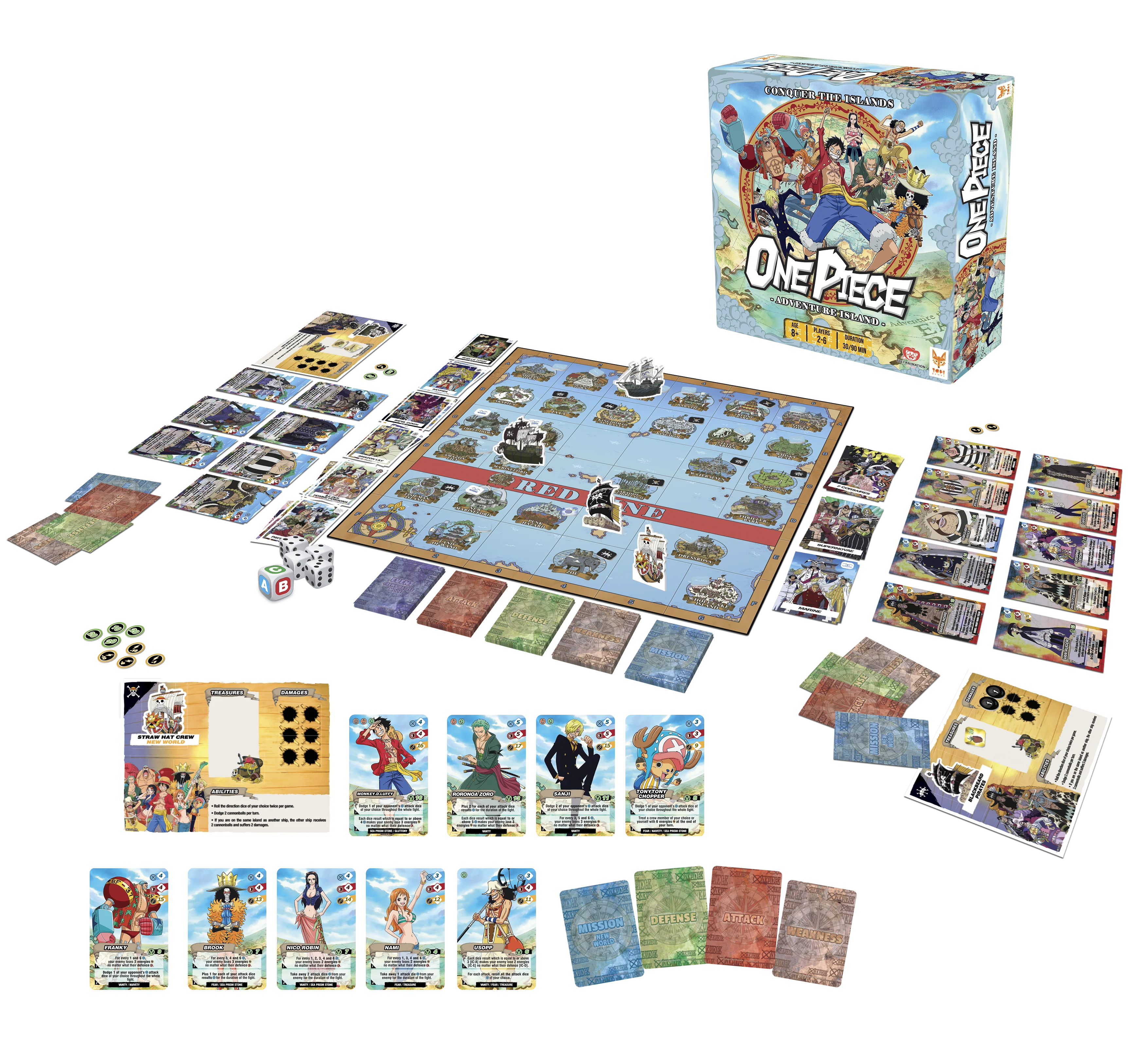 One Piece Adventure Island | Board Game | from TOPI Games | Assemble Your Pirate Crew and Sail The High Seas with Luffy and The Strawhats | 2-8 Players | 30-45 Min | Ages 8+ - Image 4