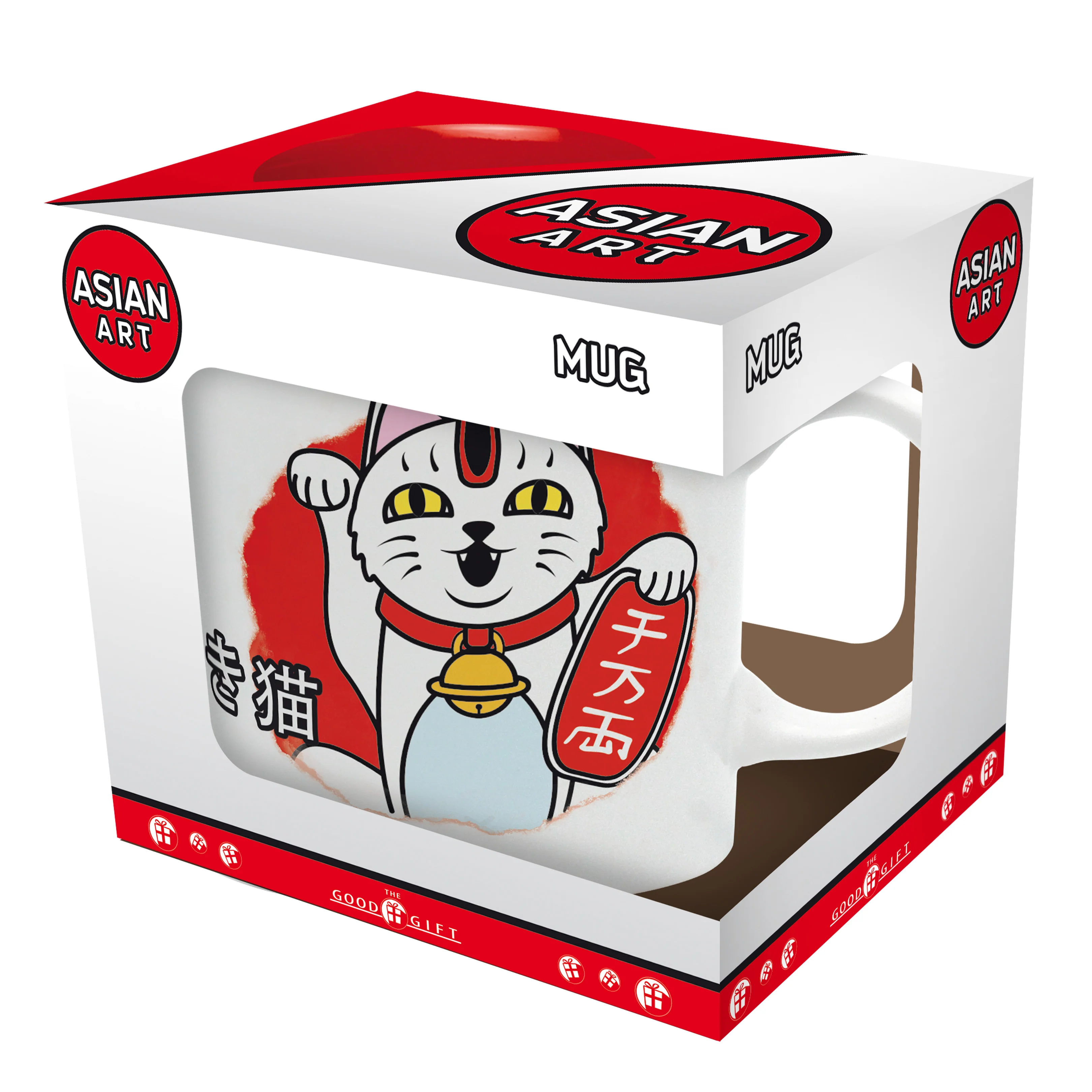 The Good Gift Lucky Cat Asian Art Collection Mug 11 Fl Oz - Image 4